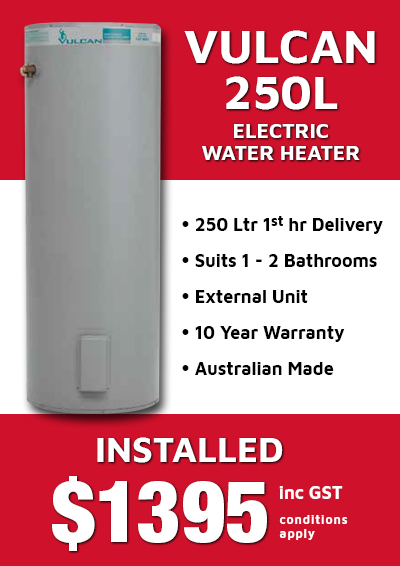 vulcan 250 electric water heater